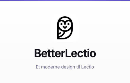 BetterLectios lille promobillede til browserbutikker
